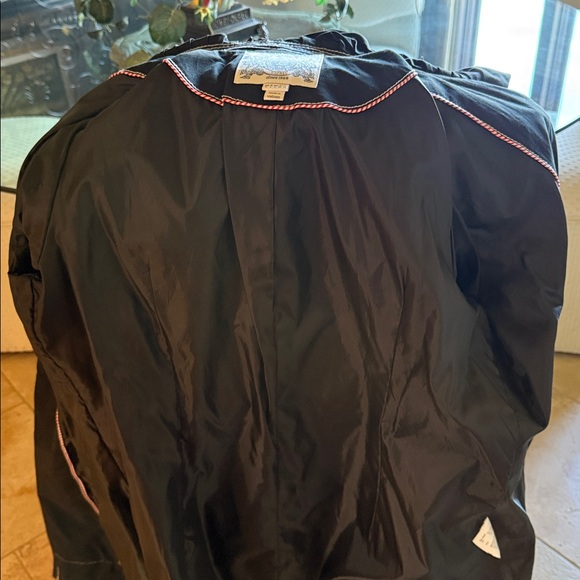 Espait Black Trench Coat with Hood and Belt size L - Picture 5 of 6